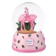 Cute Flamingo Snow Crystal Ball With Light Music Box Theme Musical Birthday Present