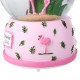 Cute Flamingo Snow Crystal Ball With Light Music Box Theme Musical Birthday Present