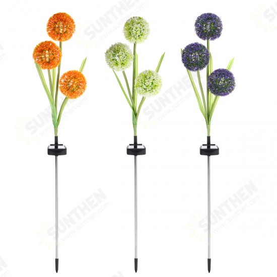 Dandelion LED Optical Fiber Solar Power Outdoor Light Lamp