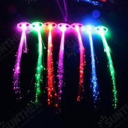 Flash LED Hair Braid 40CM Decorative Valentines Gift Party Light-Up Optic Fiber Extension Barrette Flash LED Hair Braid 40CM Decorative Valentines Gift Party Light-Up Optic Fiber Extension Barrette