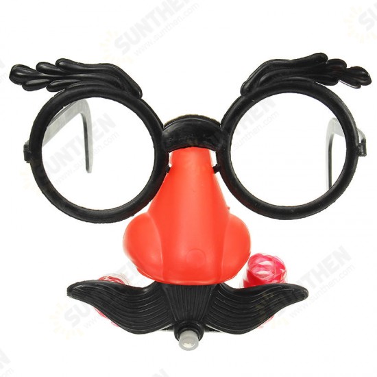 Funny Glasses With Big Nose And Mustache Clown Toys