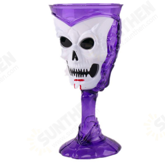 Goblet Plastic Skull Cup Bar KTV Party Cocktails Beer Wine LED Luminous Cup Drinkware Halloween Gift