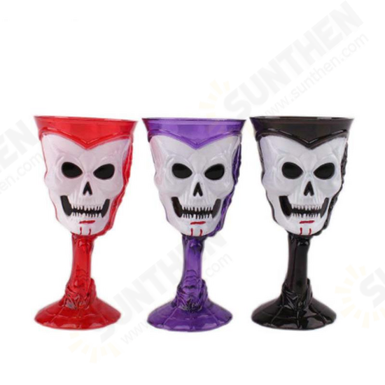 Goblet Plastic Skull Cup Bar KTV Party Cocktails Beer Wine LED Luminous Cup Drinkware Halloween Gift