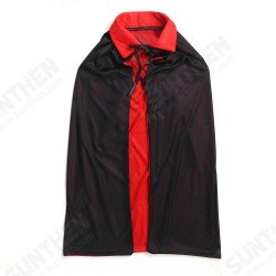 Halloween Cape Red And Black Double-sided Hooded Children's Adult Party Dress Up Cape