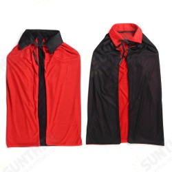 Halloween Cape Red And Black Double-sided Hooded Children's Adult Party Dress Up Cape
