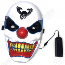 Halloween Clown LED Glow Mask Festival Supplies Props Scary El Lighting Mask for Decoration Halloween Clown LED Glow Mask Festival Supplies Props Scary El Lighting Mask for Decoration