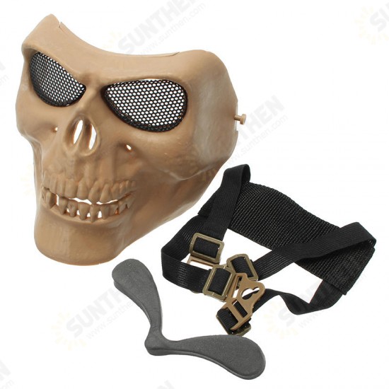 Halloween Costumes Skull Masks Retro Imitation Metal Terror Masks Half Face