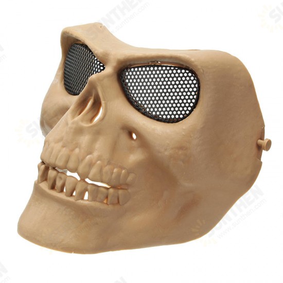 Halloween Costumes Skull Masks Retro Imitation Metal Terror Masks Half Face