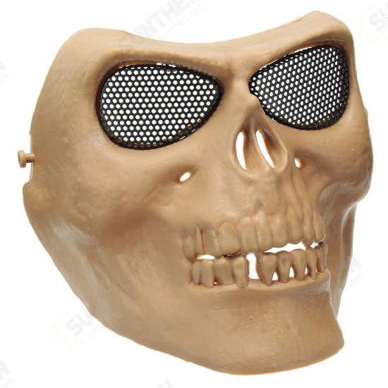 Halloween Costumes Skull Masks Retro Imitation Metal Terror Masks Half Face