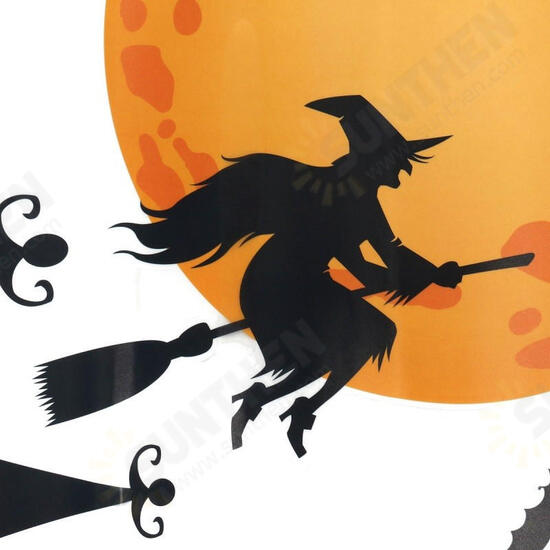 Halloween Decoration Art Paper Stick Home Pumpkin Castle Moon