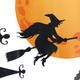 Halloween Decoration Art Paper Stick Home Pumpkin Castle Moon