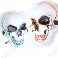 Halloween Horror Party Mask Ghost LED Lighting Glowing Festivals Props EL Cold Light Fluorescent Mask