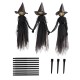 Halloween Light-Up Witches with Stakes Decorations Outdoor Holding Hands Screaming Witches Sound Activated Sensor Decor Halloween Light-Up Witches with Stakes Decorations Outdoor Holding Hands Screaming Witches Sound Activated Sensor Decor