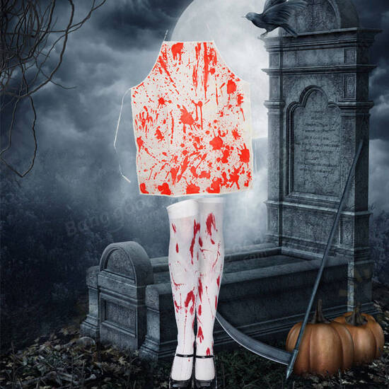 Halloween Party Decoration Cosplay Bloody Stains Aprons Props Horror Scene Supplies Toys