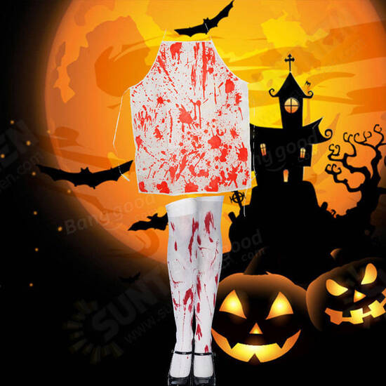 Halloween Party Decoration Cosplay Bloody Stains Aprons Props Horror Scene Supplies Toys