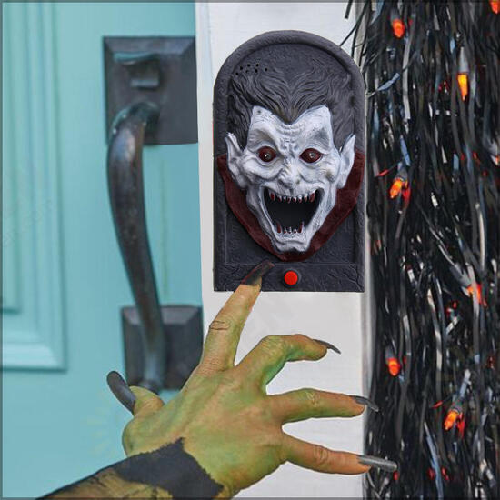 Halloween Party Home Decoration Illuminated Terror Skeleton Vampire Doorbell Horrid Scare Scene Toy