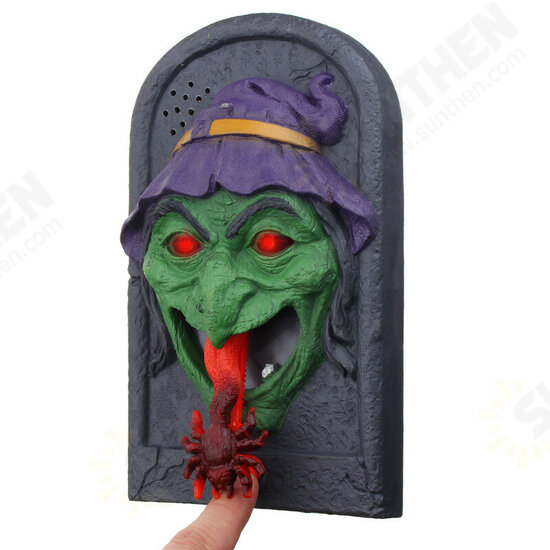 Halloween Party Home Decoration Illuminated Terror Skeleton Vampire Doorbell Horrid Scare Scene Toy