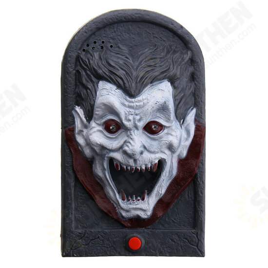 Halloween Party Home Decoration Illuminated Terror Skeleton Vampire Doorbell Horrid Scare Scene Toy