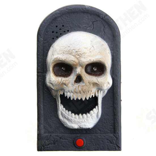 Halloween Party Home Decoration Illuminated Terror Skeleton Vampire Doorbell Horrid Scare Scene Toy