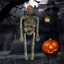 Halloween Party Home Decoration Luminous Sound Control Skeleton Honor Scare Scene Props Toys