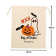 Halloween Pumpkin Canvas Bags Beam Port Drawstring Sack Candy Gift Bags