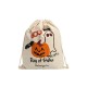 Halloween Pumpkin Canvas Bags Beam Port Drawstring Sack Candy Gift Bags