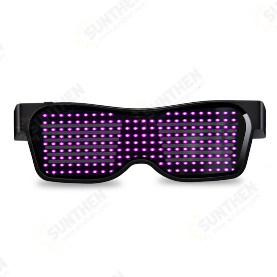 LED Glasses Bluetooth Control Christmas Bar Party Decoration Toys USB Charging