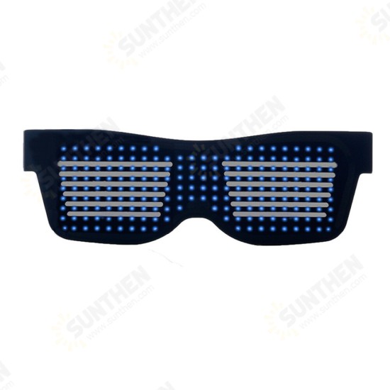 LED Glasses Bluetooth Control Christmas Bar Party Decoration Toys USB Charging