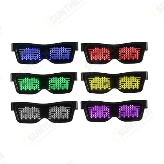 LED Glasses Bluetooth Control Christmas Bar Party Decoration Toys USB Charging LED Glasses Bluetooth Control Christmas Bar Party Decoration Toys USB Charging