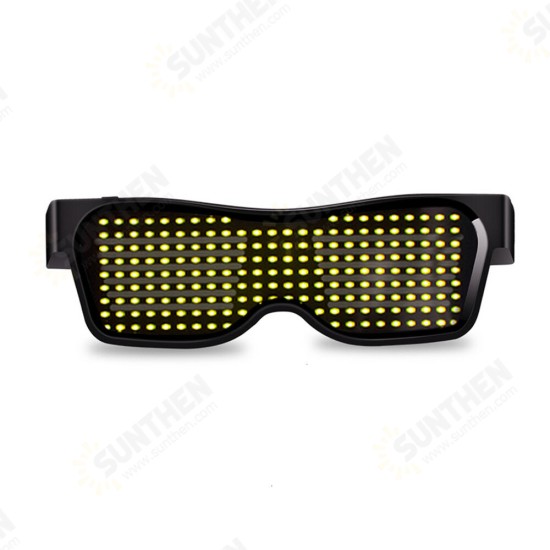 LED Glasses Bluetooth Control Christmas Bar Party Decoration Toys USB Charging