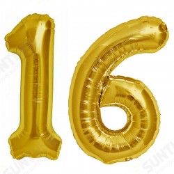 Large Birthday Party Number 16 Foil Balloon Helium Air Decoration Large Birthday Party Number 16 Foil Balloon Helium Air Decoration