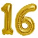 Large Birthday Party Number 16 Foil Balloon Helium Air Decoration