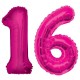 Large Birthday Party Number 16 Foil Balloon Helium Air Decoration Large Birthday Party Number 16 Foil Balloon Helium Air Decoration