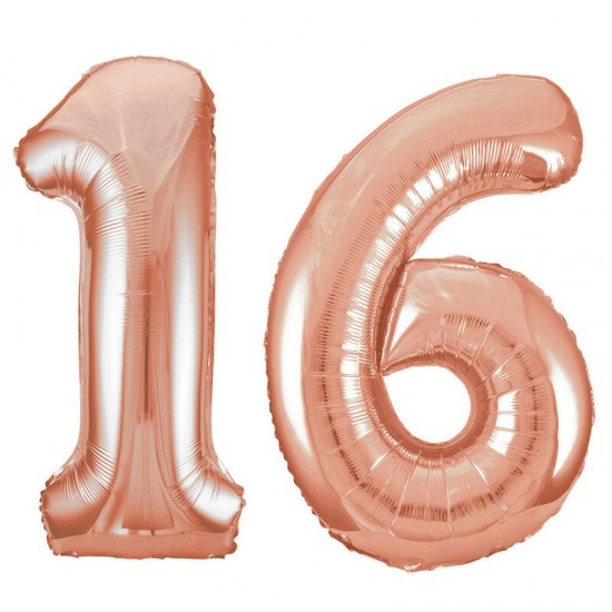 Large Birthday Party Number 16 Foil Balloon Helium Air Decoration