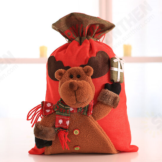 Large Christmas Santa Claus Sack Snowman Children Christmas Gifts Candy Stocking Bag