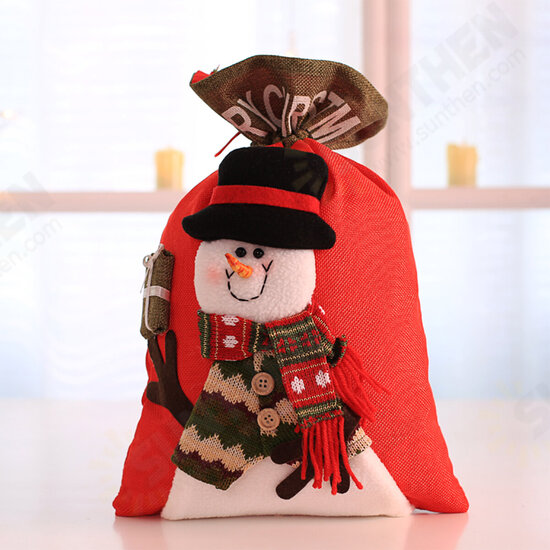 Large Christmas Santa Claus Sack Snowman Children Christmas Gifts Candy Stocking Bag