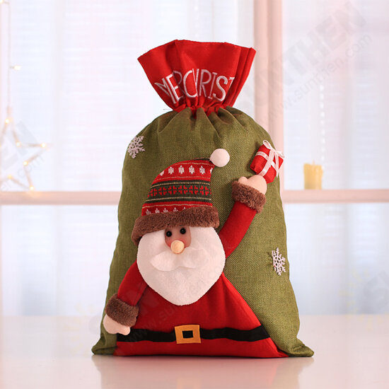 Large Christmas Santa Claus Sack Snowman Children Christmas Gifts Candy Stocking Bag