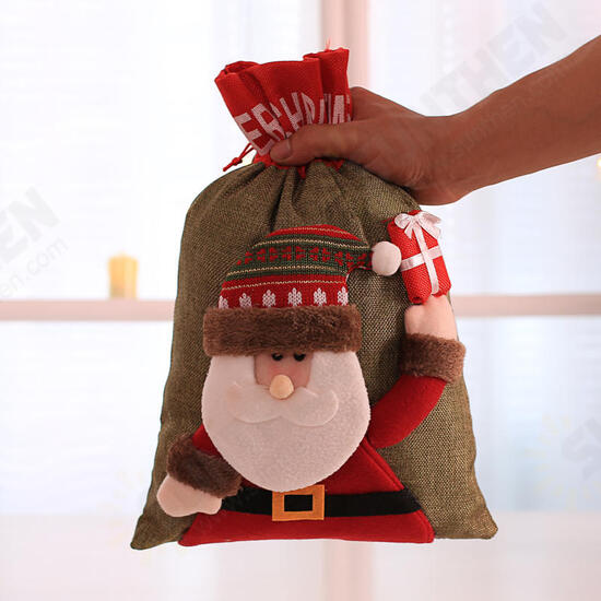 Large Christmas Santa Claus Sack Snowman Children Christmas Gifts Candy Stocking Bag