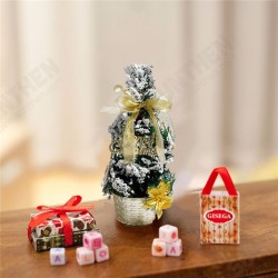 Mini Table Top Christmas Tree Ornament Multi-patterns Random Xmas Home Party Dinner Table Decor
