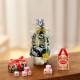 Mini Table Top Christmas Tree Ornament Multi-patterns Random Xmas Home Party Dinner Table Decor