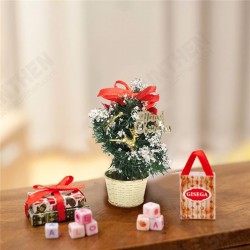 Mini Table Top Christmas Tree Ornament Multi-patterns Random Xmas Home Party Dinner Table Decor