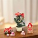 Mini Table Top Christmas Tree Ornament Multi-patterns Random Xmas Home Party Dinner Table Decor