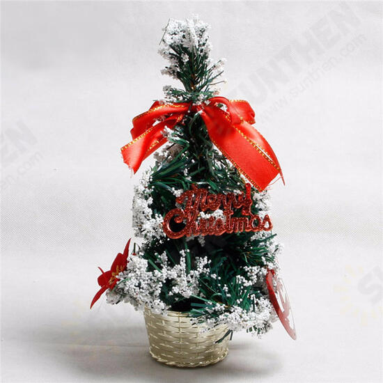 Mini Table Top Christmas Tree Ornament Multi-patterns Random Xmas Home Party Dinner Table Decor