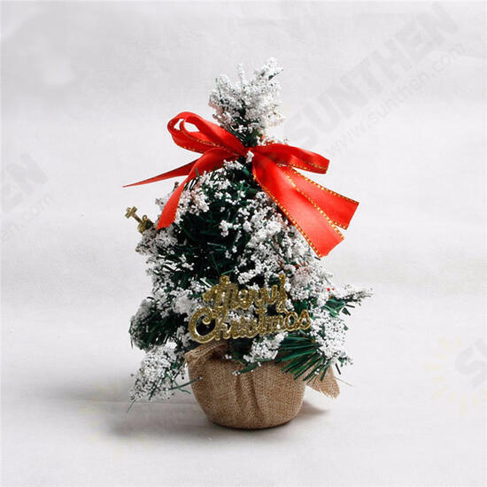 Mini Table Top Christmas Tree Ornament Multi-patterns Random Xmas Home Party Dinner Table Decor