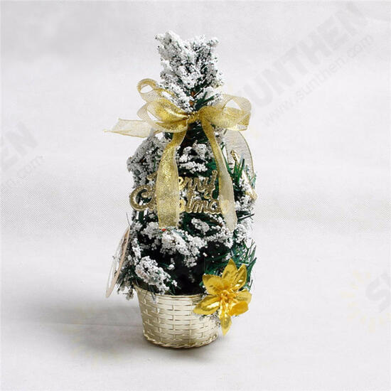 Mini Table Top Christmas Tree Ornament Multi-patterns Random Xmas Home Party Dinner Table Decor