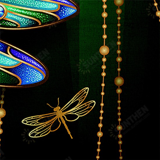 Polyester Thick Blanket 3D Green Dragonfly Pattern for Halloween Christmas Decoration