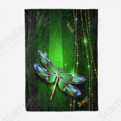 Polyester Thick Blanket 3D Green Dragonfly Pattern for Halloween Christmas Decoration Polyester Thick Blanket 3D Green Dragonfly Pattern for Halloween Christmas Decoration