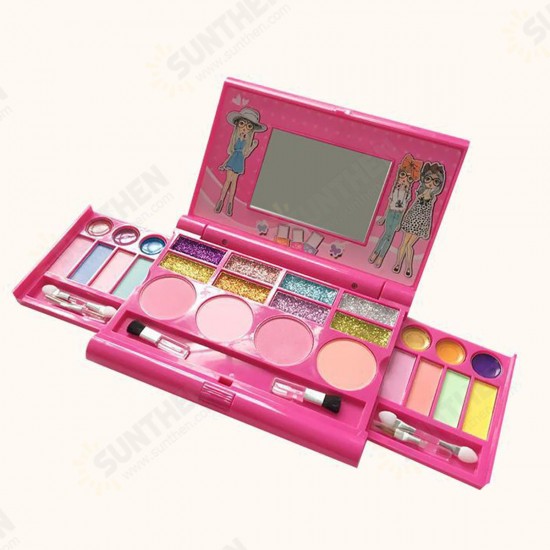 Princess Makeup Set For Kids Cosmetic Girls Kit Miniature Eyeshadow Lip Gloss Blushes Beauty Decoration Toys