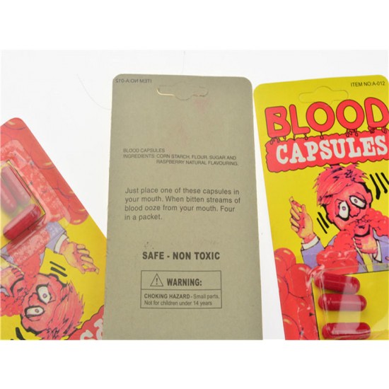 Realistic Blood Capsules Toys Magic Tricks Halloween Horrific Prop Gadget Fun For Friends Family