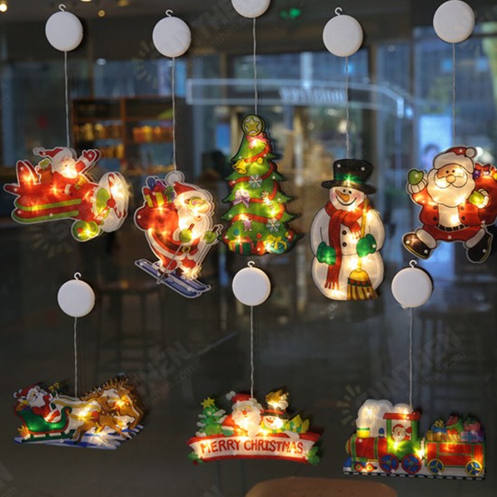 Santa Claus Led Suction Cup Window Hanging LED Lights for Christmas Decoration Holiday Festive